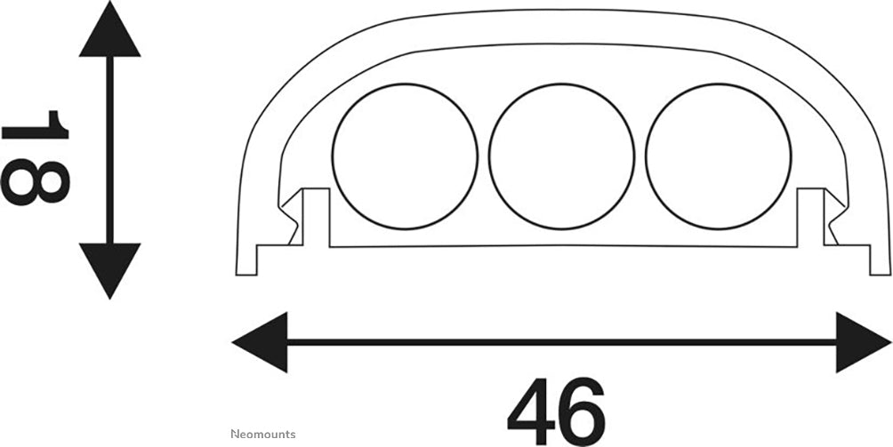 Neomounts NS-CC050 argent est une goulotte pour organiser proprement vos câbles.