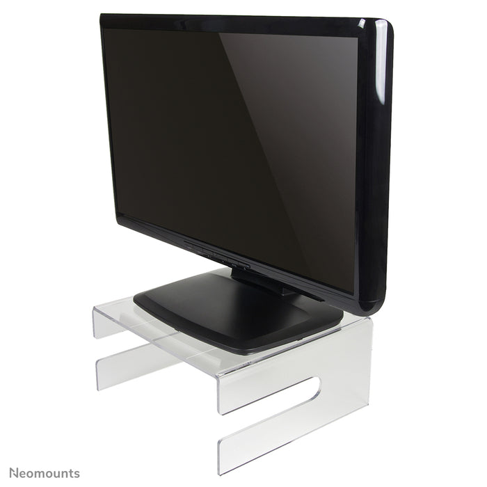 Neomounts NSMONITOR50 est un rehausseur en acrylique pour écrans LCD/TFT/CRT.