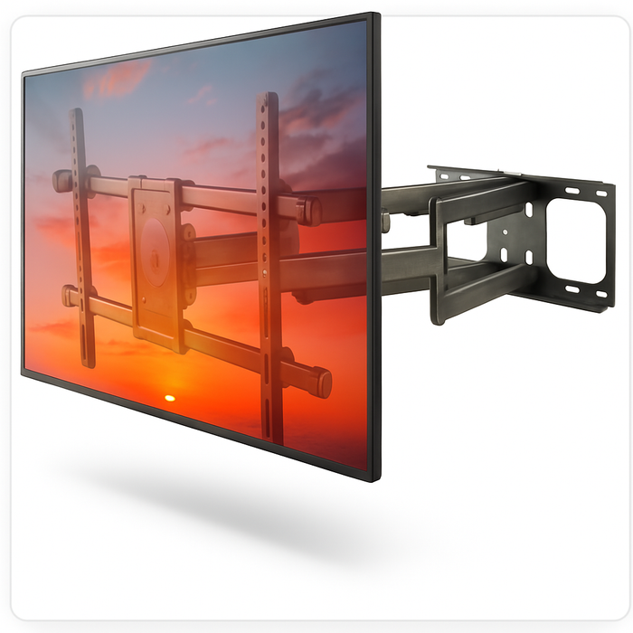 Support mural Wolff Mount TV 37 à 90 pouces pour Samsung | 63 cm du mur | Pivotant | 60 kilos | VESA 600x400